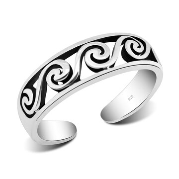 Toe Ring Circular with Intricate Design TR-432